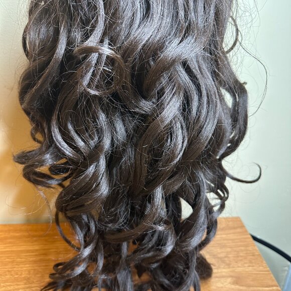 Bobbi Boss Swiss Lace Front Wig – Kiliah Style, Human Hair Blend, Color #4 - Picture 5 of 9